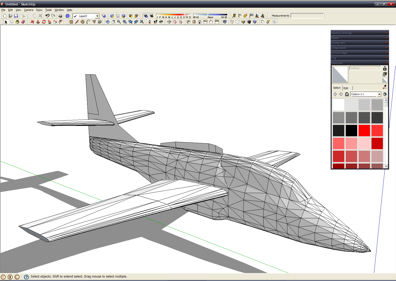 Самолет в Sketchup